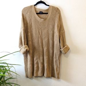 Torrid 3X camel patterned knit sweater